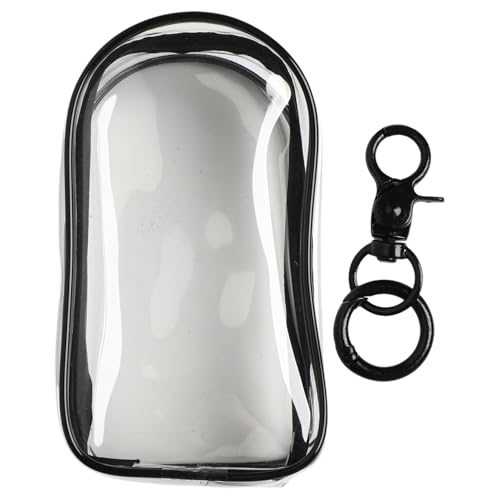 TiaoBug Klare Blind Box Aufbewahrungstasche mit Schlüsselring Doppelreißverschluss Figurentasche für Puppensammler Black 17.2 * 11.5cm One Size von TiaoBug