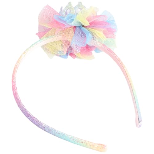 TiaoBug Mädchen Halloween Mini Top Hut Haarreife Pailletten Stirnband mit Mesh Blumen Deko Sequins Haarschmuck für Fasching Karneval Party Typ A One Size von TiaoBug