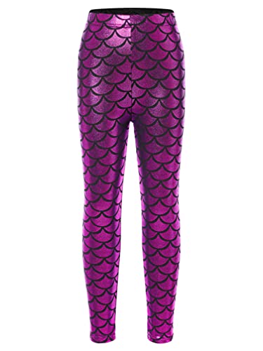 TiaoBug Mädchen Metallic Meerjungfrau Hose Fischschuppen Print Leggings Tights Fasching Karneval Kostüm Zubehör Hot Pink 122-128 TiaoBug Mädchen Metallic Meerjungfrau Hose Fischschuppen Print Leggings Tights Fasching Karneval Kostüm Zubehör Hot Pink 122-128 von TiaoBug