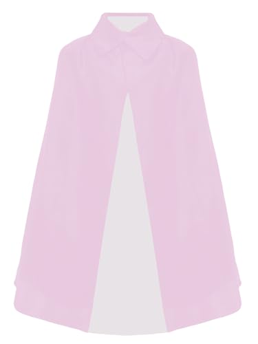 TiaoBug Magier Umhang Cape Dämon Vampir Zauberer Revers Robe für Halloween Cosplay Party Hell-Pink One Size von TiaoBug