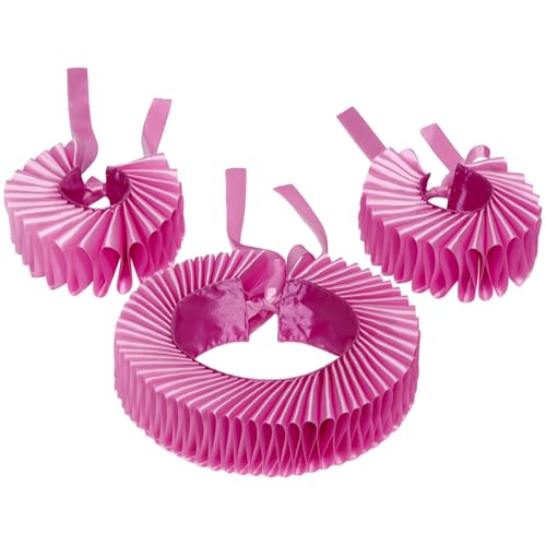 TiaoBug Renaissance Plissee Kragen mit Ärmel Manschetten Viktorianisch Ruffle Halskrause Armbänder Cosplay Mottoparty Rosa One Size TiaoBug Renaissance Plissee Kragen mit Ärmel Manschetten Viktorianisch Ruffle Halskrause Armbänder Cosplay Mottoparty Rosa One Size von TiaoBug