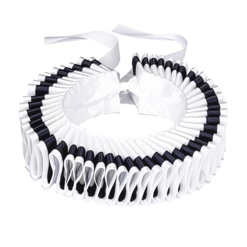 TiaoBug Renaissance Plissee Kragen mit Ärmel Manschetten Viktorianisch Ruffle Halskrause Armbänder Cosplay Mottoparty Typ B One Size TiaoBug Renaissance Plissee Kragen mit Ärmel Manschetten Viktorianisch Ruffle Halskrause Armbänder Cosplay Mottoparty Typ B One Size von TiaoBug