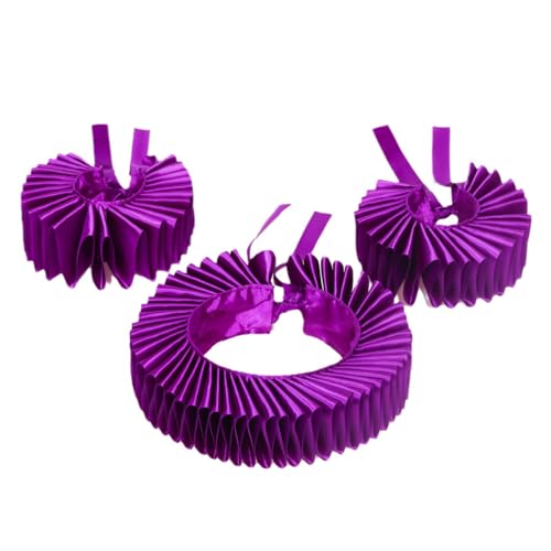 TiaoBug Renaissance Plissee Kragen mit Ärmel Manschetten Viktorianisch Ruffle Halskrause Armbänder Cosplay Mottoparty Violett One Size TiaoBug Renaissance Plissee Kragen mit Ärmel Manschetten Viktorianisch Ruffle Halskrause Armbänder Cosplay Mottoparty Violett One Size von TiaoBug