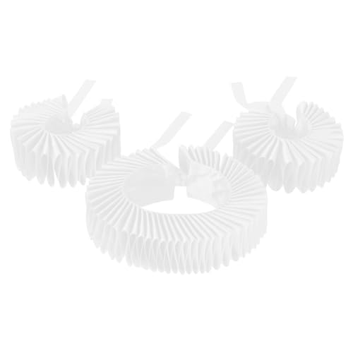 TiaoBug Renaissance Plissee Kragen mit Ärmel Manschetten Viktorianisch Ruffle Halskrause Armbänder Cosplay Mottoparty Weiß One Size TiaoBug Renaissance Plissee Kragen mit Ärmel Manschetten Viktorianisch Ruffle Halskrause Armbänder Cosplay Mottoparty Weiß One Size von TiaoBug