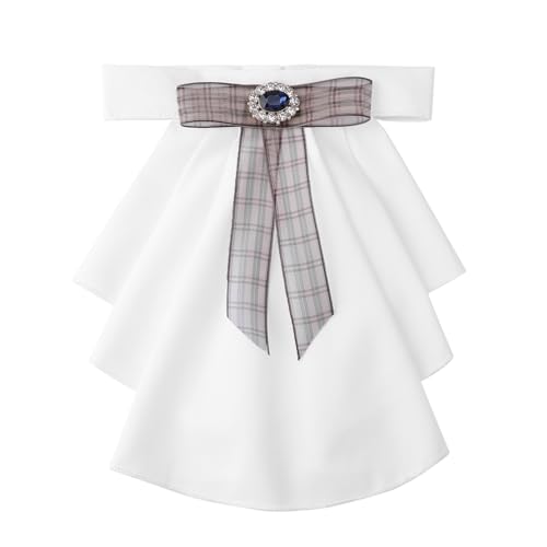 TiaoBug Renaissance Abnehmbare Geraffte Jabot Halskragen Mittelalter Chiffon Halskrause Mottoparty Fasching Performance Cosplay Zubehör Weiß K One Size TiaoBug Renaissance Abnehmbare Geraffte Jabot Halskragen Mittelalter Chiffon Halskrause Mottoparty Fasching Performance Cosplay Zubehör Weiß K One Size von TiaoBug