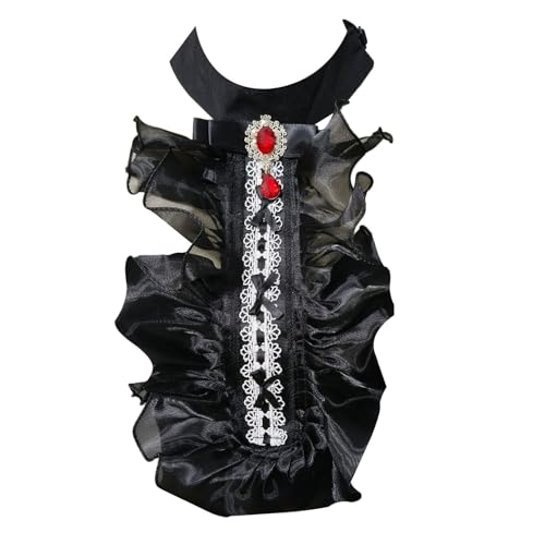 TiaoBug Viktorianisch Halskragen mit Lace Trim Renaissance Jabot Kragen Vintage Halskrause Manschetten Mottoparty Cosplay Schwarz A One Size TiaoBug Viktorianisch Halskragen mit Lace Trim Renaissance Jabot Kragen Vintage Halskrause Manschetten Mottoparty Cosplay Schwarz A One Size von TiaoBug