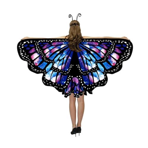 Tibeha Erwachsene Schmetterlingsflügel Umhang Set für Frauen - Halloween Feenkostüm mit Stirnband, Maske, Rock und Flügeln - Perfekt für Partys & Dress Up Tibeha Erwachsene Schmetterlingsflügel Umhang Set für Frauen - Halloween Feenkostüm mit Stirnband, Maske, Rock und Flügeln - Perfekt für Partys & Dress Up von Tibeha