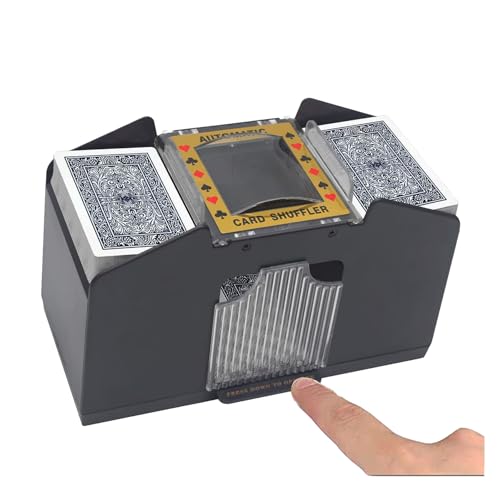 Tibeoyad Kartenmischmaschine für Spielkarten, Automatisch Kartenmischer für UNO, Poker, Texas Hold Em, Omaha, Baccarat(4 Decks) von Tibeoyad