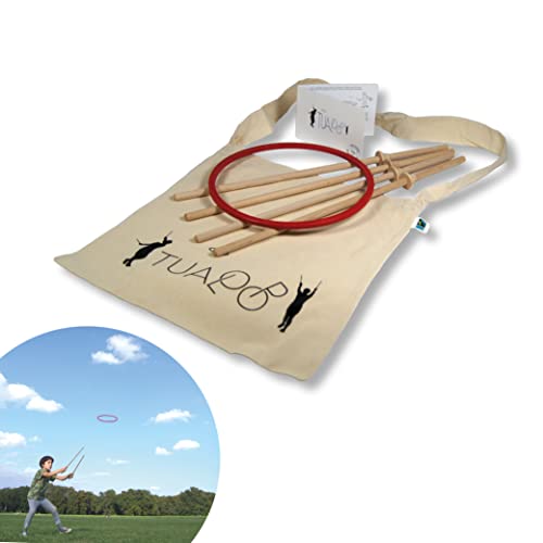 Tualoop Ringwurfspiel Set für 2 Spieler – Outdoor Spaß aus Biowerkstoff | Ideal für Garten, Park und Strand | Nachhaltiges Holzspielzeug von TicToys