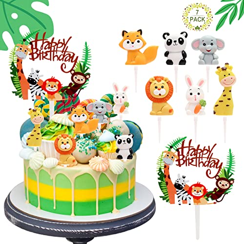 7 Stück Cake Topper Zoo Tortendeko Wald Tiere Kuchendeko Tiere Happy Birthday Tortendeko Kuchen deko Junge Cake Toppers Animal Dschungel Geburtstag Party Dekoration Kinder Geburtstagsdeko 7 Stück Cake Topper Zoo Tortendeko Wald Tiere Kuchendeko Tiere Happy Birthday Tortendeko Kuchen deko Junge Cake Toppers Animal Dschungel Geburtstag Party Dekoration Kinder Geburtstagsdeko von Ticeed