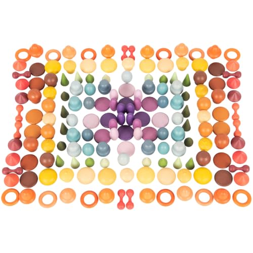 TickiT 74047 Wooden Treasures Starter Set PK168, Blau,braun,gelb,grün,lila,orange,rot von tickit