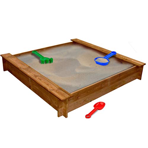 Tidyard Quadratisch Sandkasten Holzsandkasten 120 x 120 x 20 cm,Sandkiste Sandboxen Spielgeräte für Outdoor-Unterhaltung,Geeignet für Kinder ab 3 Jahren,Verrottungsfest,Kiefernholz,imprägniert Tidyard Quadratisch Sandkasten Holzsandkasten 120 x 120 x 20 cm,Sandkiste Sandboxen Spielgeräte für Outdoor-Unterhaltung,Geeignet für Kinder ab 3 Jahren,Verrottungsfest,Kiefernholz,imprägniert von Tidyard