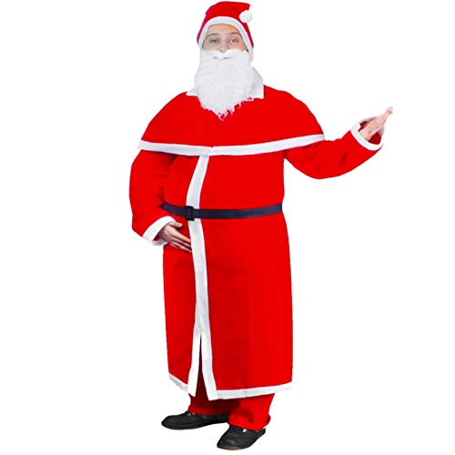 Tidyard Weihnachtskostüm Weihnachtsmann Mantel Kostüm-Set Santa Costume Weihnachtsmann Santa Claus von Tidyard