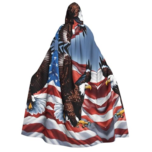 Adler mit USA-Flagge, Aufdruck, Kapuzenumhang für Erwachsene, Halloween, Kapuzenumhang, Weihnachten, Party, Cosplay Adler mit USA-Flagge, Aufdruck, Kapuzenumhang für Erwachsene, Halloween, Kapuzenumhang, Weihnachten, Party, Cosplay von TietYaer