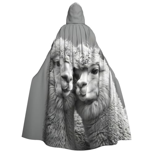 Kapuzenumhang mit Aufschrift "I Love Alpacas", für Erwachsene, für Halloween, Weihnachten, Party, Cosplay Kapuzenumhang mit Aufschrift "I Love Alpacas", für Erwachsene, für Halloween, Weihnachten, Party, Cosplay von TietYaer