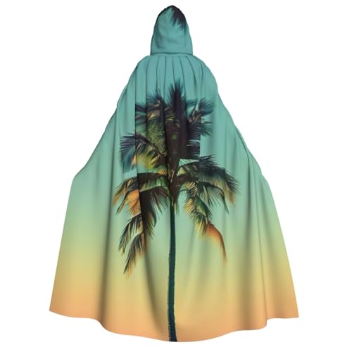 Kapuzenumhang mit Palmenaufdruck, für Erwachsene, Halloween, Weihnachten, Party, Cosplay Kapuzenumhang mit Palmenaufdruck, für Erwachsene, Halloween, Weihnachten, Party, Cosplay von TietYaer