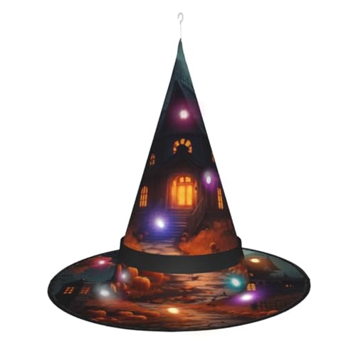 TietYaer Gruseliger Hexenhut Halloween Hexenhut Halloween Hexe Cosplay LED Beleuchtung Halloween Dekoration Hexenhut Erwachsene TietYaer Gruseliger Hexenhut Halloween Hexenhut Halloween Hexe Cosplay LED Beleuchtung Halloween Dekoration Hexenhut Erwachsene von TietYaer