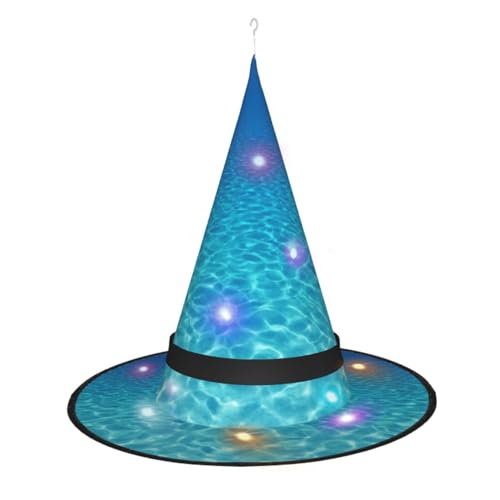 TietYaer Ruhiger Hexenhut, Hexenhut, Hexenhut, Hexenhut, Cosplay, LED-beleuchtet, Halloween-Dekoration, Kegel, Hexenhut, Erwachsene von TietYaer