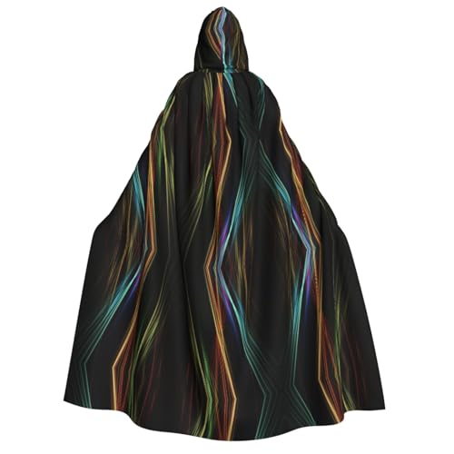 Umhang mit bunten Linien, Kunstdruck, Erwachsenen-Kapuzenmantel, Umhang, Halloween, Kapuzenumhang, Weihnachten, Party, Cosplay Umhang mit bunten Linien, Kunstdruck, Erwachsenen-Kapuzenmantel, Umhang, Halloween, Kapuzenumhang, Weihnachten, Party, Cosplay von TietYaer