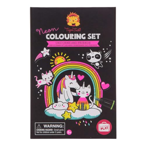 Tiger Tribe 3760258 Neon Colouring Sets/Unicorn&Friend Aquarell-Kits, bunt von Tiger Tribe