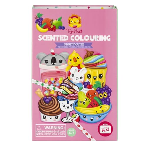 Tiger Tribe Duft-Malset – Fruitie Cutie, Aktivitätsset für Kinder, 8 x Duftmarker, Obst- und Dessert-Design, perfekt für Reisen, tolles Geschenk von Tiger Tribe