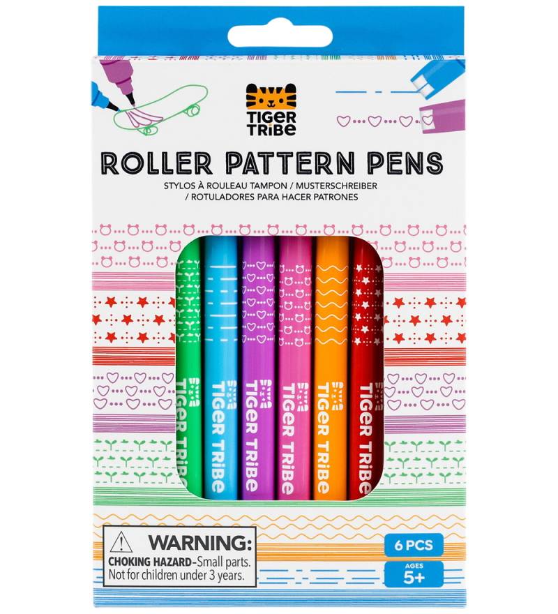 Tiger Tribe Filzstifte - Roller Pattern Stifte - 6 st. - Tiger Tribe - One Size - Filzstifte Tiger Tribe Filzstifte - Roller Pattern Stifte - 6 st. - Tiger Tribe - One Size - Filzstifte von Tiger Tribe