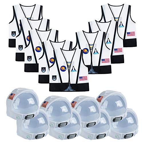 Tigerdoe 8 Astronauten-Westen und 8 Astronautenhelme – Weltraumparty – NASA-Partygeschenke – Kinder verkleiden sich weiß Tigerdoe 8 Astronauten-Westen und 8 Astronautenhelme – Weltraumparty – NASA-Partygeschenke – Kinder verkleiden sich weiß von Tigerdoe