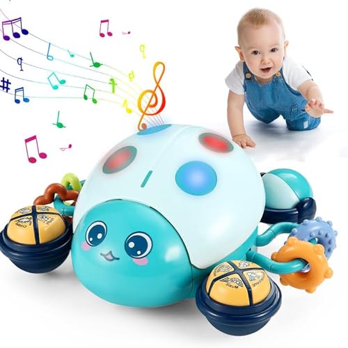 Tigerhu Baby Spielzeug ab 6 12 Monate Mädchen Junge Krabbelnde Ladybug Geschenke ab 1 2 Jahr , mit Lichtern, Musik und interaktivem System, von Tigerhu