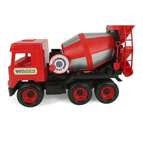 Wader Middle Truck roter Betonmischer im Karton, realistischer Fahrmischer, rotierender Behälter mit Kurbel, L = 43 cm, robuste Konstruktion, ab 3 Jahre Wader Middle Truck roter Betonmischer im Karton, realistischer Fahrmischer, rotierender Behälter mit Kurbel, L = 43 cm, robuste Konstruktion, ab 3 Jahre von Wader