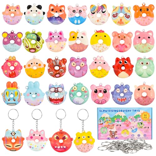 Tigvio 32 Stück Squishies Spielzeug Krapfen Squishy Set, Anti Stress Spielzeug Niedlich Geschmeidigkeit Squishy Toy mit Metall Schlüsselanhänger für Mitbringsel Kindergeburtstag ab 3 Jahre Tigvio 32 Stück Squishies Spielzeug Krapfen Squishy Set, Anti Stress Spielzeug Niedlich Geschmeidigkeit Squishy Toy mit Metall Schlüsselanhänger für Mitbringsel Kindergeburtstag ab 3 Jahre von Tigvio
