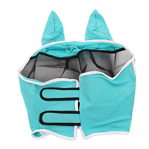 Tihebeyan Abnehmbare Mesh Horse Fly Maske Elastic UV -Schutz Atmungsaktive Pferde -Augen Maske mit Ohren, Ideal für Mücken und UV Schutzpferdversorgung (L) von Tihebeyan
