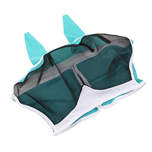 Tihebeyan Abnehmbare Mesh Horse Fly Maske Elastic UV -Schutz Atmungsaktive Pferde -Augen Maske mit Ohren, Ideal für Mücken und UV Schutzpferdversorgung (S) von Tihebeyan