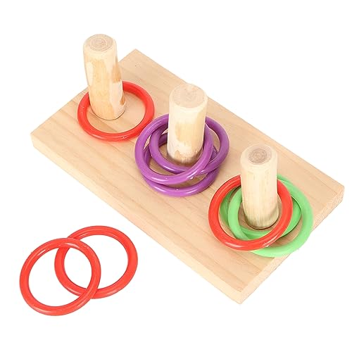 Tihebeyan Buntes Vogelringspielzeug Interaktives Kau -Puzzle -Training für Lovebird Cockatiel, Fördert die Geistige und Körperliche Gesundheit Im Vogelkäfig (5cm/2,0 Zoll Ring) von Tihebeyan