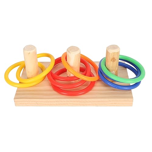 Tihebeyan Buntes Vogelringspielzeug Interaktives Kau -Puzzle -Training für Lovebird Cockatiel, Fördert die Geistige und Körperliche Gesundheit Im Vogelkäfig (7cm/2,8 Zoll Ring) von Tihebeyan