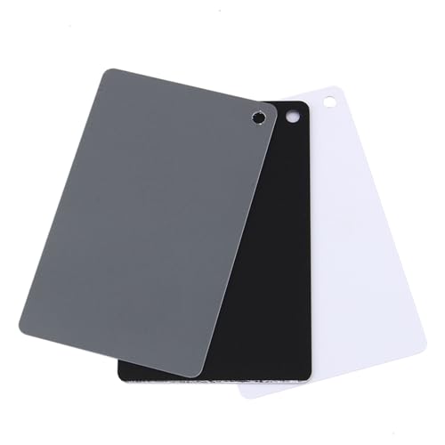 Tihebeyan Grau/Weiß/Schwarz -Balance -Karten Set Leichter Haltbarer 3pcs Karten für den Korrekten Weißabgleich, für die Exposition des Digitalen Fotografie, Halsgurt Enthalten Tihebeyan Grau/Weiß/Schwarz -Balance -Karten Set Leichter Haltbarer 3pcs Karten für den Korrekten Weißabgleich, für die Exposition des Digitalen Fotografie, Halsgurt Enthalten von Tihebeyan