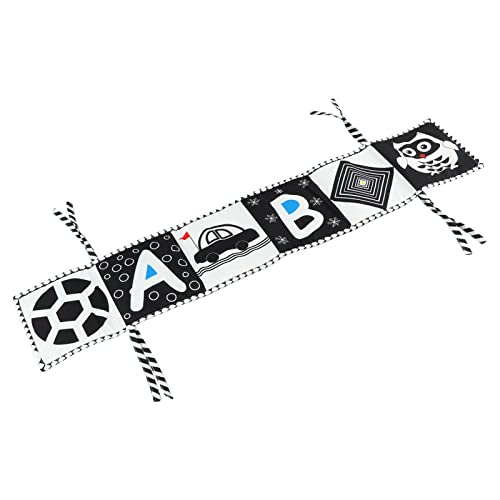 Tihebeyan High Contrast Baby Weichtuchbuch Schwarz Weißer Ungiftiger Stoff für Visuelles Training für Kleinkinder Neugeborene für Säuglinge (Typ 2) von Tihebeyan