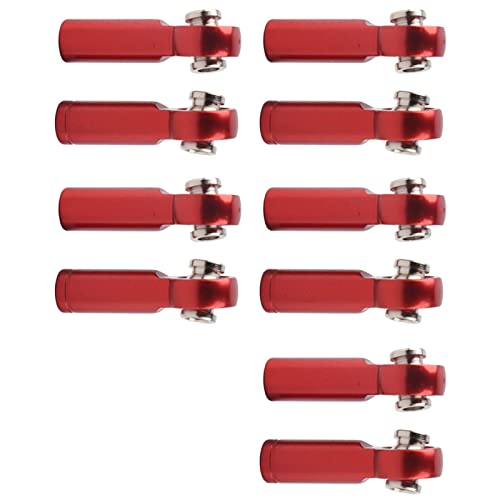 Tihebeyan Konjunion des Schubschub -Verbindungsstabes von 10 -Stück -Aluminiumlegierung Bindungschub für 1/10 RC, 5 Farben Verfügbar, Bequeme Ersatzhardware (Rot) von Tihebeyan