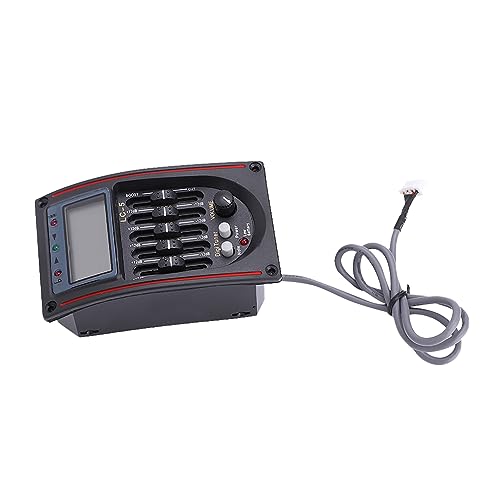 Tihebeyan LCD 5-Band-Akustik-Gitarren-Vorverstärker EQ LC-5 Equalizer Tuner Piezo Pickup, Leicht zu Verstärken und Ihren Gitarren-Sound zu Elektrisieren, Vorverdrahtet für die Einfache Montage von Tihebeyan