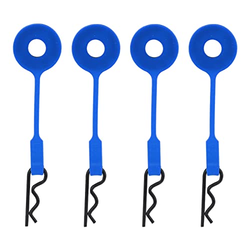 Tihebeyan Langlebige Eisen- und Silikon -RC Körperclips Stifte Set, Perfekt für die Schalenreparatur 4pcs RC Autozubehör für Gen8, Ideal für Autoenthusiasten (Dunkelblau) von Tihebeyan