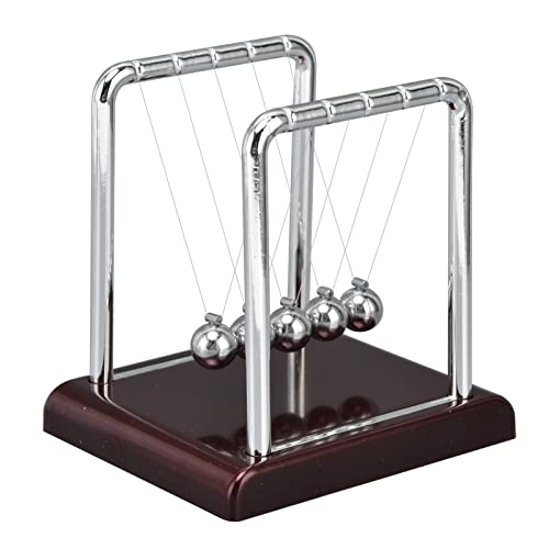 Tihebeyan Metallpendelbällchen Physic Science Desk Spielzeug Stressabbau Bildungsbedarf Metall Roter Basis 9,5 X 9 X 7,5 cm (#1) von Tihebeyan