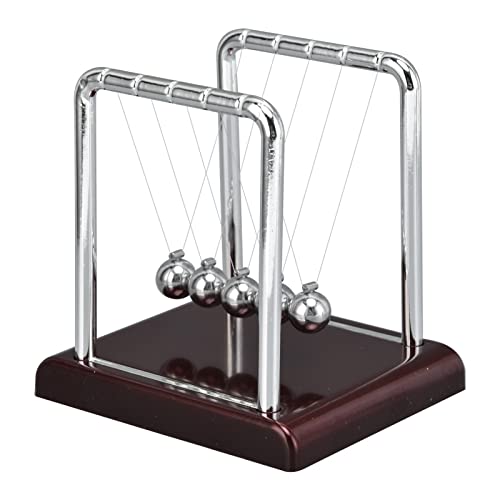 Tihebeyan Metallpendelbällchen Physic Science Desk Spielzeug Stressabbau Bildungsbedarf Metall Roter Basis 9,5 X 9 X 7,5 cm (#1) von Tihebeyan