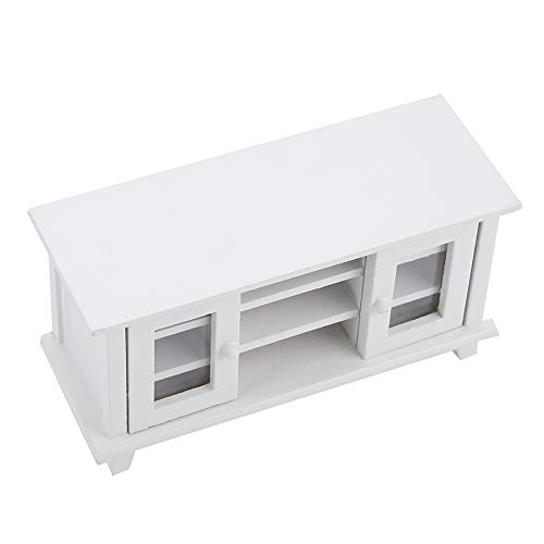 Tihebeyan Miniatur -Holz -TV Schrankmodell Puppenhauszubehör 1:12 MINI Möbel für Kinderdekoration (White) von Tihebeyan