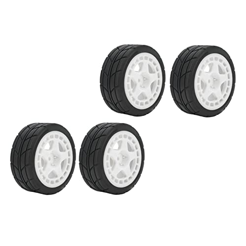 Tihebeyan Starke RC -Radreifen, Hohe Abriebfestigkeit, Stabiles Fahrerlebnis, Einfache Installation und Starke Unterstützung, Ausgezeichneter Griff und Handhabung für 1/10 RC -Auto Upgrade (White) von Tihebeyan