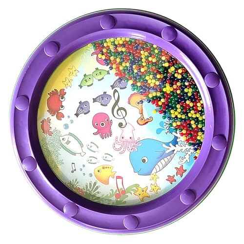 Tihebeyan Wave Perle Ocean Drum Bildung Plastik Percussion für Kinder Erwachsene, Charmanter Klang Attraktive Designreise Warten, Plastik (10in lila) von Tihebeyan
