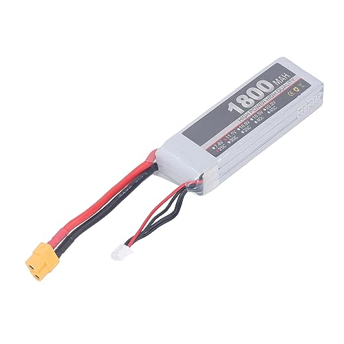 Tihebeyan Zuverlässige und Sichere Lipo -Batterie 1800mAh 25c Wiederaufladbar für RC -Flugzeugflugzeuge Hubschrauber, Stabile Ausgangsspannungsmodell Flugzeugbatterie für die Gewährungsorientierte von Tihebeyan