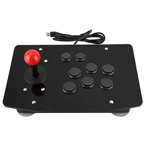 Arcade Joystick, USB Fighting Stick Street Rocker Fighter Handle Button Controller Panel DIY Gaming Digitaler Mikroschalter Spiel Kampf PC Retro Ergonomischem Design Spielekonsolen Gamepad Schwarz von Tiiyee