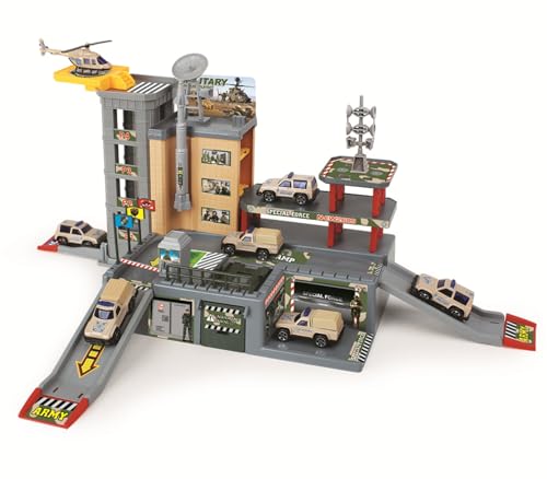 Militär - Basis Spielset Militärstation Army Armee Bundeswehr Stützpunkt Spielzeug für Kinder inkl. Helikopter und Zwei Fahrzeuge Militär - Basis Spielset Militärstation Army Armee Bundeswehr Stützpunkt Spielzeug für Kinder inkl. Helikopter und Zwei Fahrzeuge von TikTakToo