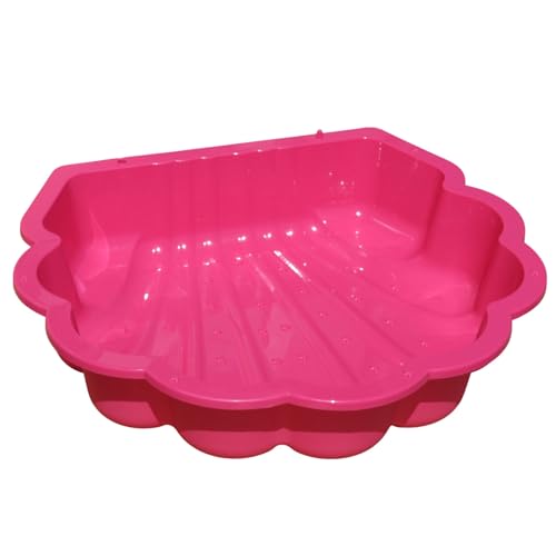 Sand- und Wassermuschel – Planschbecken für Kinder & Tiere, 86 cm, langlebig, sicher & einfach I Sandkasten ohne Abdeckung (1-teilig) (pink Sterne) von TikTakToo