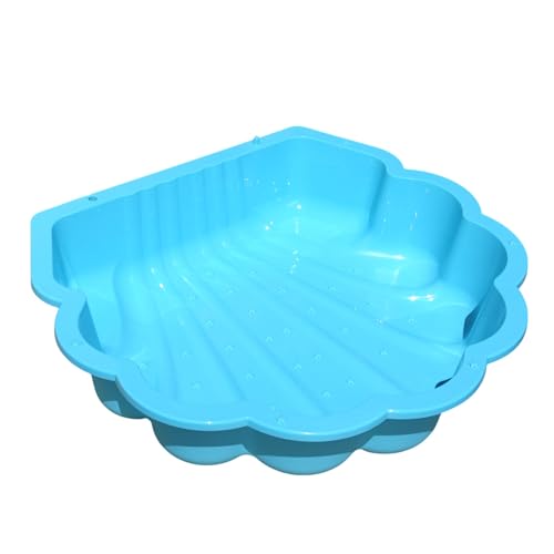 Sand- und Wassermuschel – Planschbecken für Kinder & Tiere, 86 cm, langlebig, sicher & einfach I Sandkasten ohne Abdeckung (1-teilig) (türkis Sterne) von TikTakToo