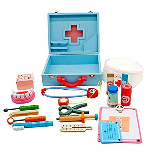 TikTakToo Doktor-Koffer aus Holz Arztkoffer Spielset Medizinische Kits Rollenspiel Spielzeug für Kinder TikTakToo Doktor-Koffer aus Holz Arztkoffer Spielset Medizinische Kits Rollenspiel Spielzeug für Kinder von TikTakToo